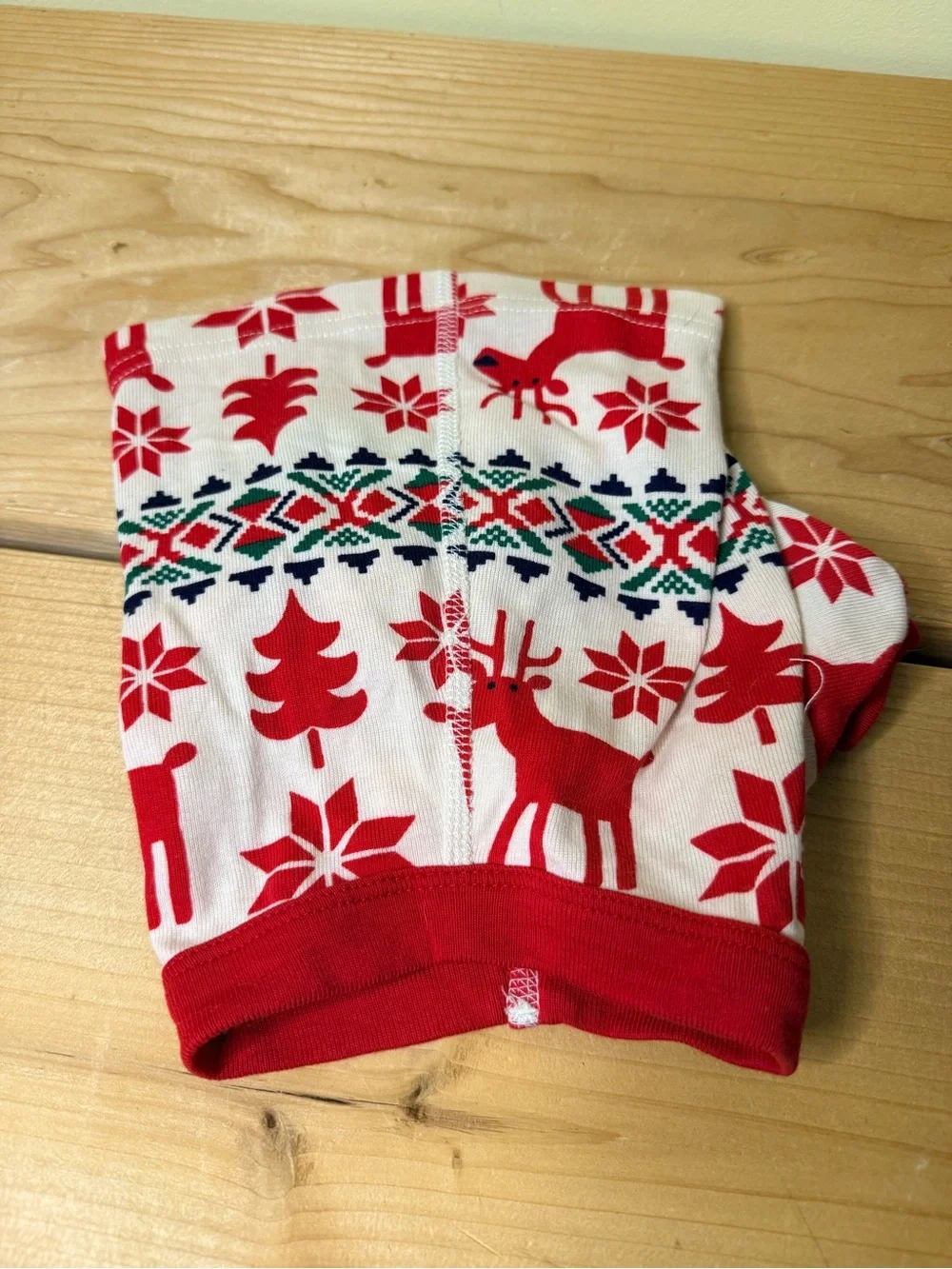 Hanna Andersson Dear Deer Holiday Dog Pajamas Matching Christmas PJ’s XS Organic